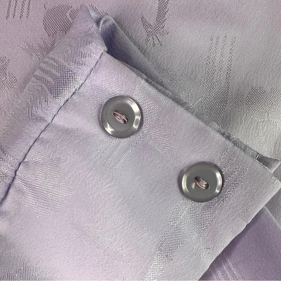 Vintage Purple Giraffe Print Satiny Secretary Blouse - Picture 7 of 7